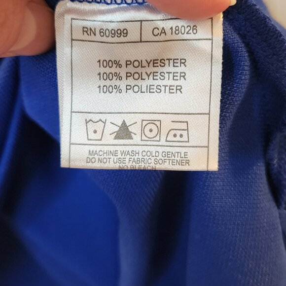 KU Embroidered Jayhawk Logo Antigua Men's XL Blue Polo - Picture 5 of 8